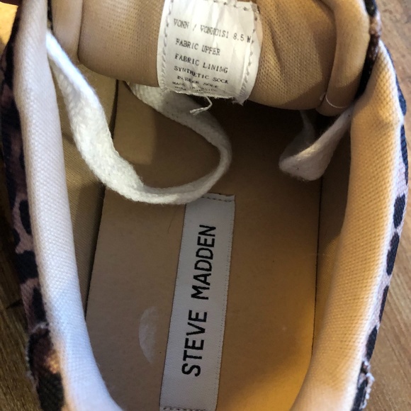 Steve Madden NWT Leopard Print Canvas Sneakers - Picture 6 of 15